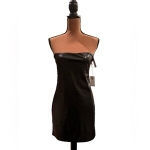 NWT Good American Faux Leather Bodycon Dress Size 2

#C2
